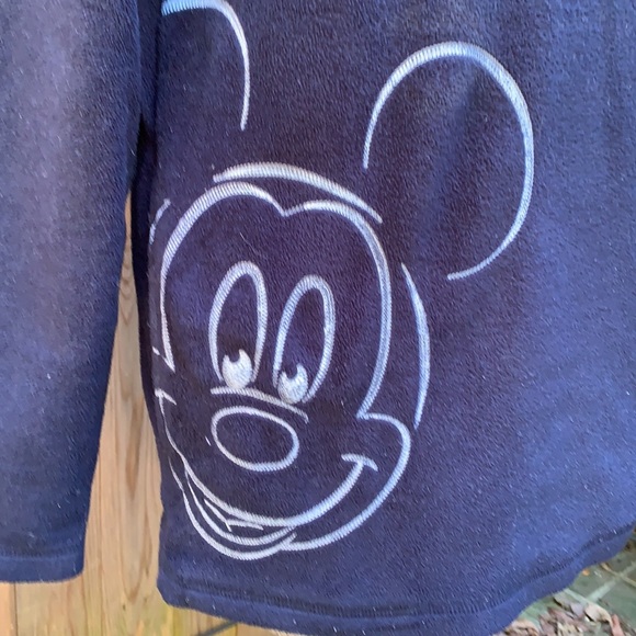 DISNEY 1/4 zip long sleeve fleece pullover with Mickey - Picture 2 of 5